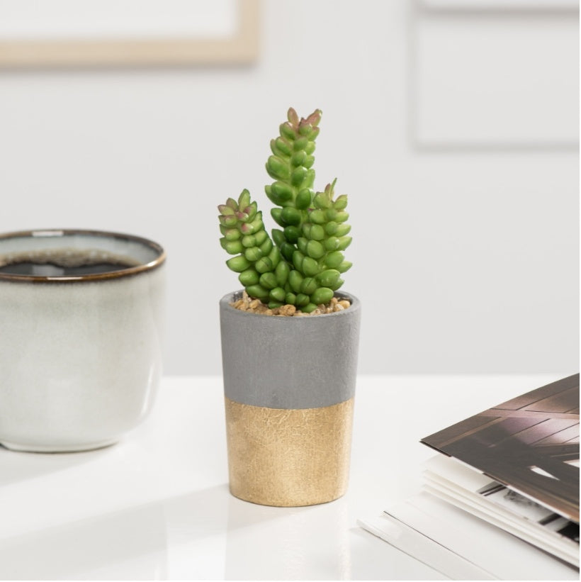 gold potted succulent ORO GOLD BAND POTTED FAUX SUCCULENT – AyaZay Wedding Shoppe