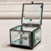 VINTAGE INSPIRED GLASS JEWELLERY BOX - MONOGRAM GEM ETCHING - AyaZay Wedding Shoppe