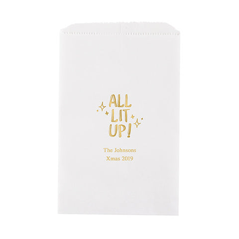 "All Lit Up!" FLAT POCKET STYLE GOODIE BAG - AyaZay Wedding Shoppe