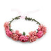 BRIDAL PARTY FLOWER CROWN WREATH - PINK ROSE MEDLEY