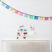 COLOURFUL PAPER PARTY PENNANT BANNER - FIESTA PARTY