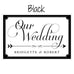 EXPRESSIONS WEDDING DIRECTIONAL SIGN - AyaZay Wedding Shoppe