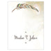 FEATHER WHIMSY PLACE CARD WITH FOLD - AyaZay Wedding Shoppe