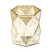 GOLD GEOMETRIC MERCURY GLASS HURRICANE VASE - AyaZay Wedding Shoppe