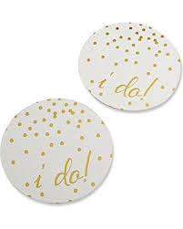 'I Do' Paper Coasters (20/pkg) - AyaZay Wedding Shoppe