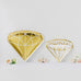 SMALL DIAMOND DISPOSABLE PAPER PARTY PLATES - GOLD (8/pkg)