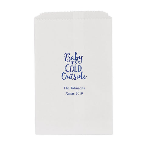 BABY IT'S COLD OUTSIDE FLAT POCKET STYLE GOODIE BAG