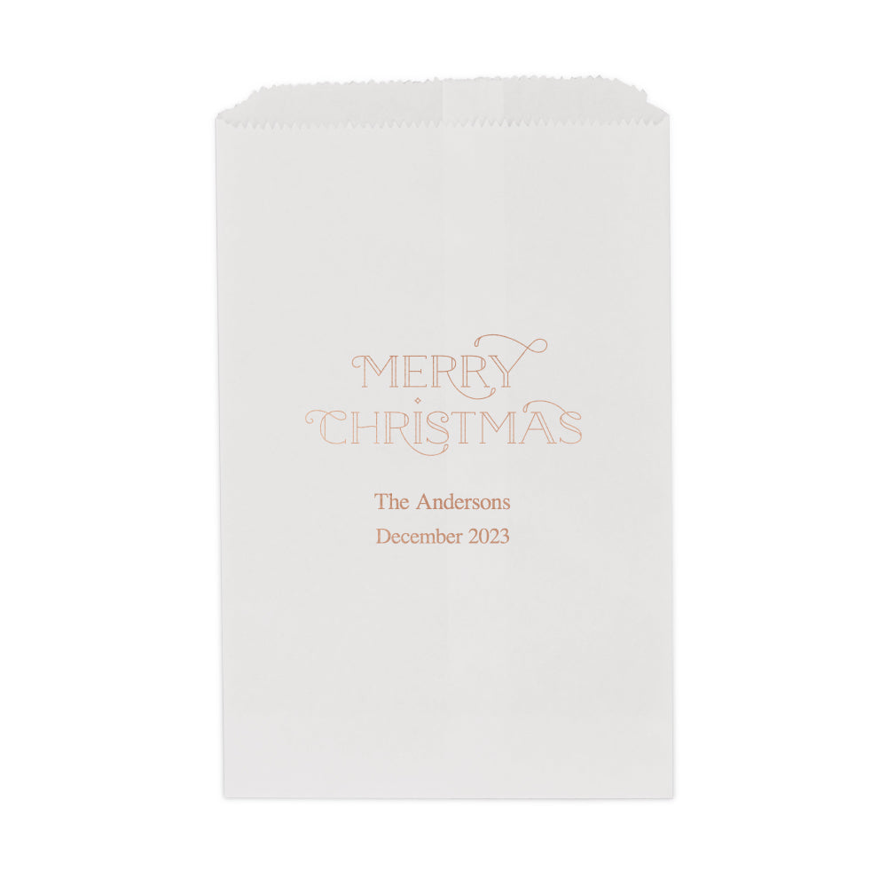 MERRY MIDNIGHT MERRY CHRISTMAS FLAT POCKET STYLE GOODIE BAG