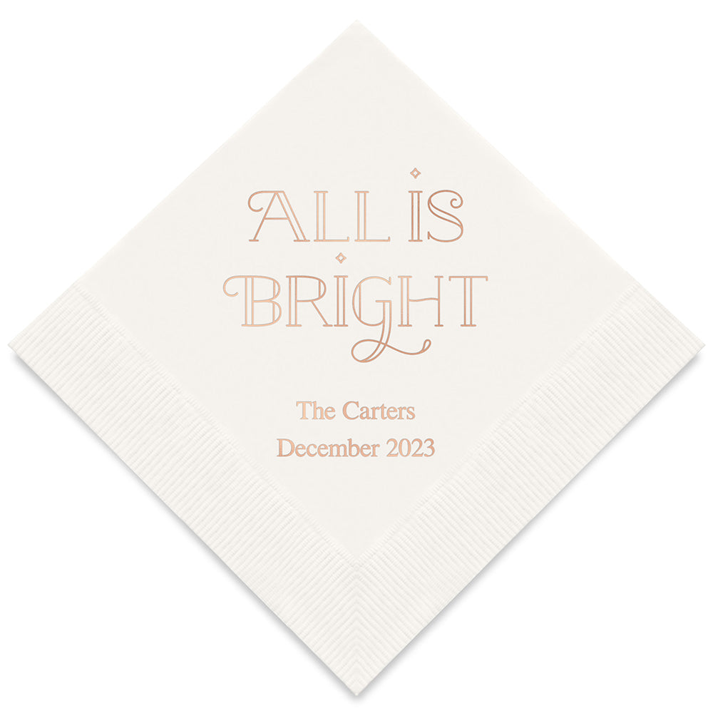 ALL IS BRIGHT PRINTED NAPKINS (50/pkg)
