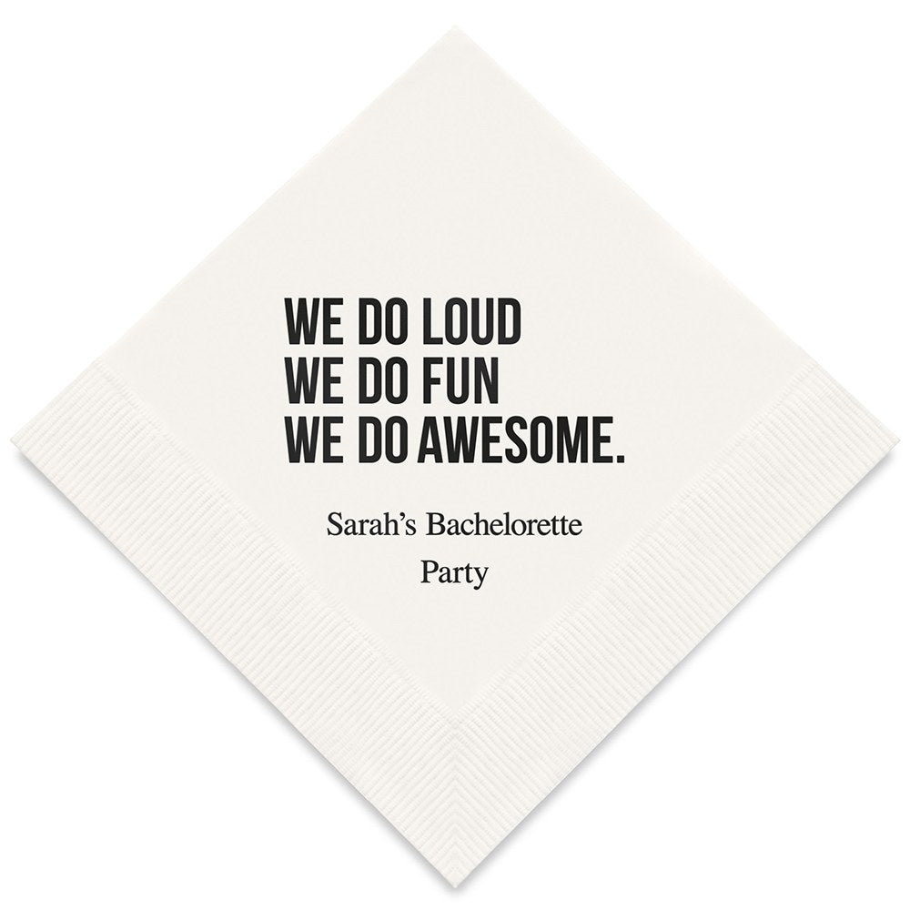 PERSONALIZED FOIL PRINTED PAPER NAPKINS - We Do Awesome

(50/pkg)