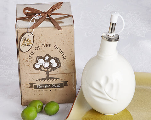 TASTE OF ORCHID OLIVE OIL BOTTLE FAVOUR IN GIFT BOX - AyaZay Wedding Shoppe