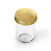 GLASS MASON JAR WITH GOLD LID FAVOUR (12/pkg) - AyaZay Wedding Shoppe