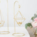 SMALL GOLD GEOMETRIC HANGING TEALIGHT HOLDER (2/pkg) - AyaZay Wedding Shoppe