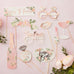 PHOTO BOOTH PROPS - ROSE GOLD FLORAL