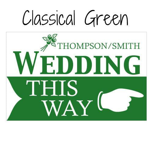 WEDDING THIS WAY WEDDING DIRECTIONAL SIGN - AyaZay Wedding Shoppe