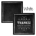 SQUARE FAVOUR TAG WITH CHALKBOARD PRINT DESIGN - AyaZay Wedding Shoppe